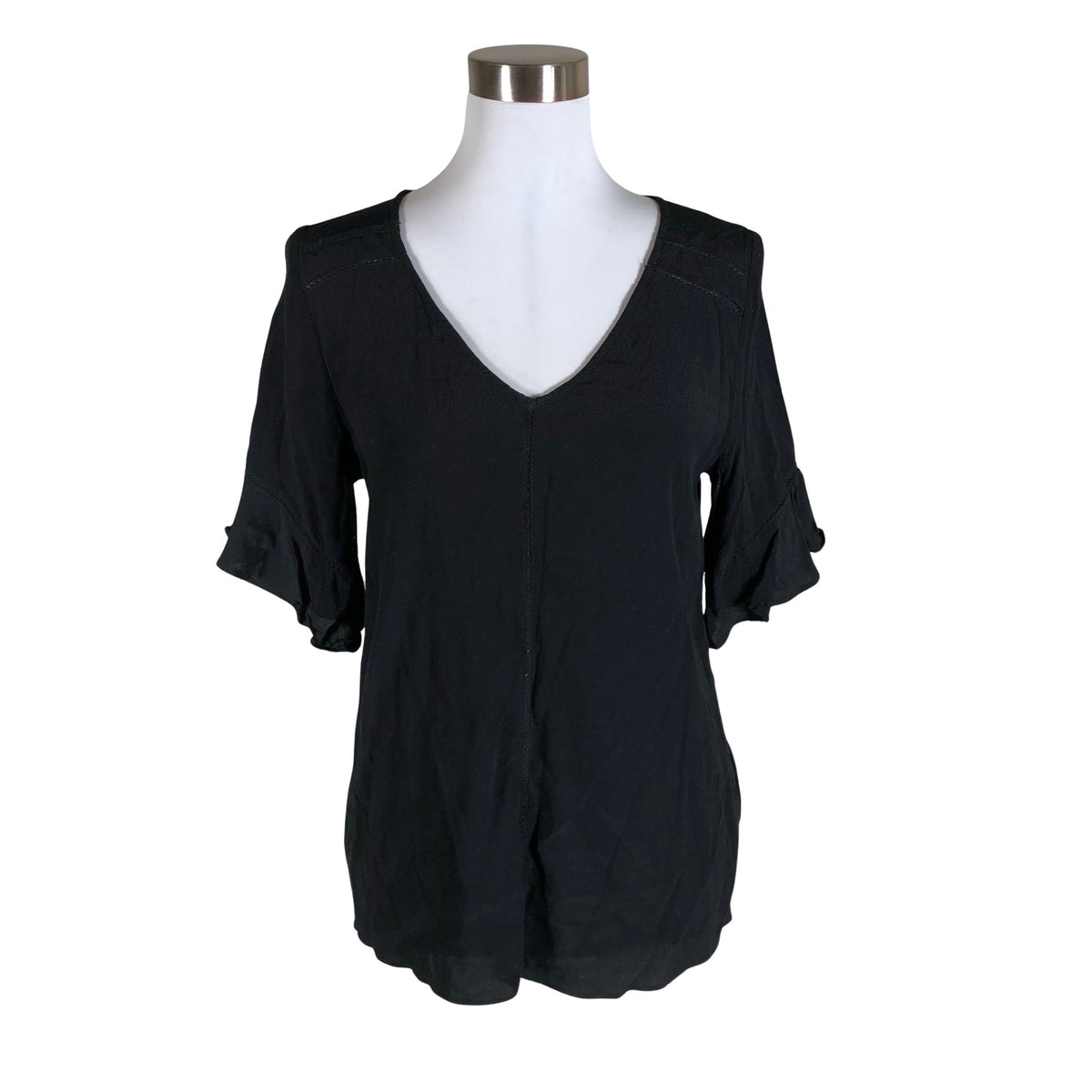 Unisex Sud express - Lühikeste käistega pluus, suurus 38 - Must (1)