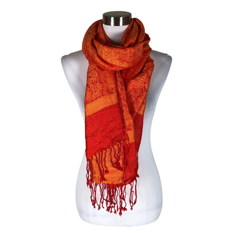Unisex Pashmina - Õhuke sall, suurus Midi - Oranž ()