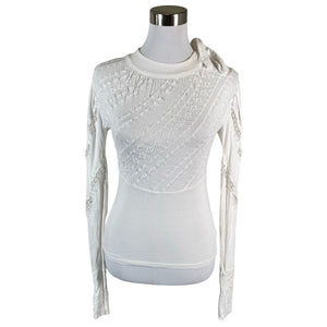 Unisex Free People - Trikotaažist pluus, suurus 36 - Looduslik valge (1)