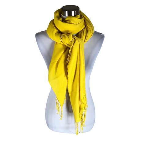 Unisex Pashmina - Õhuke sall, suurus Maxi - Kollane ()