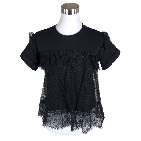 Unisex Twinset - Lühikeste käistega pluus, suurus 40 - Must ()