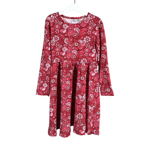 Unisex Taimi - Trikotaažist kleit, suurus 128 - 134 - Punane (1)