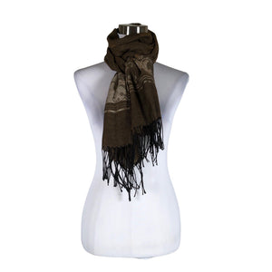 Unisex Pashmina - Õhuke sall, suurus Midi - Pruun (1)