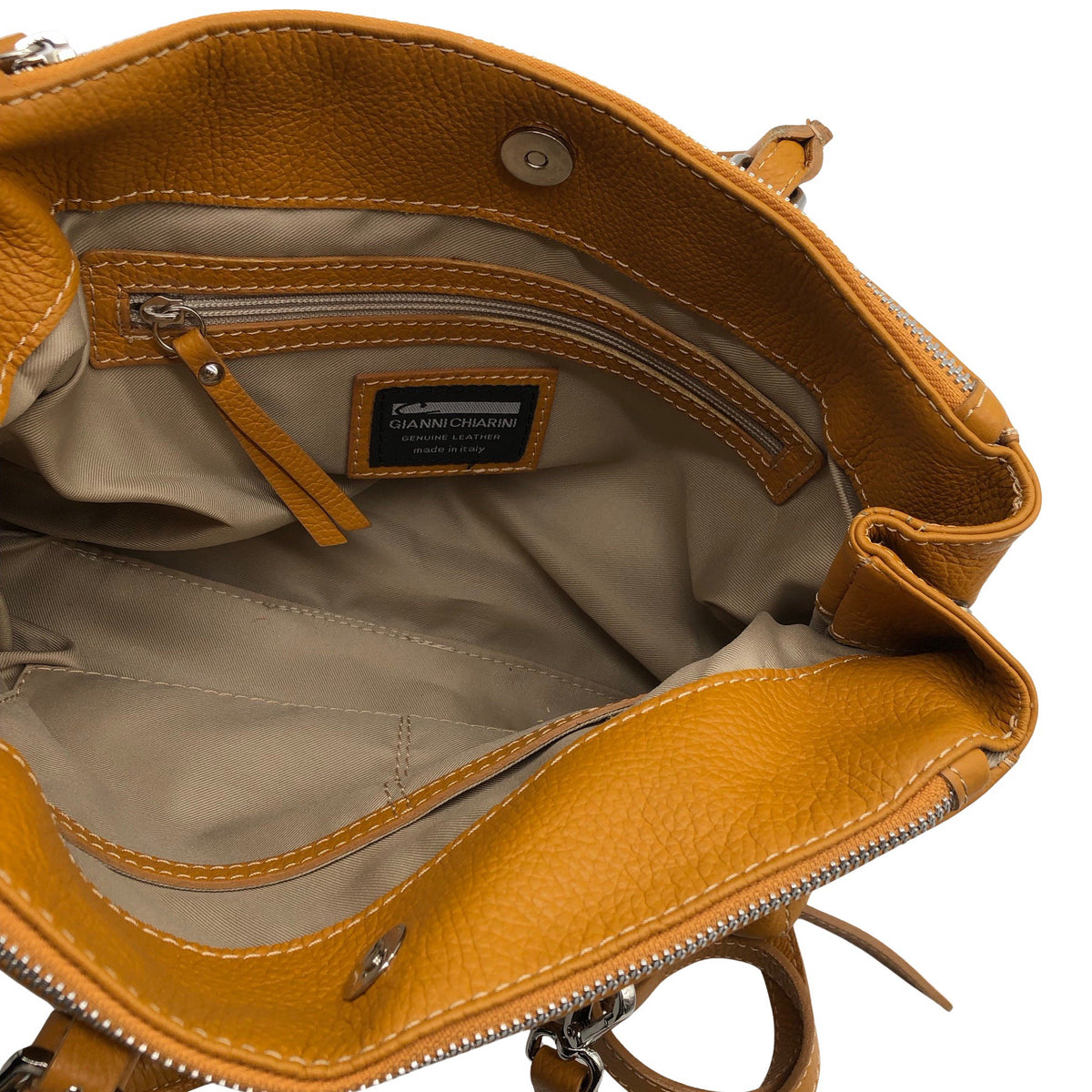 Unisex Gianni Chiarini - Käekott, suurus Midi - Kollane (3)