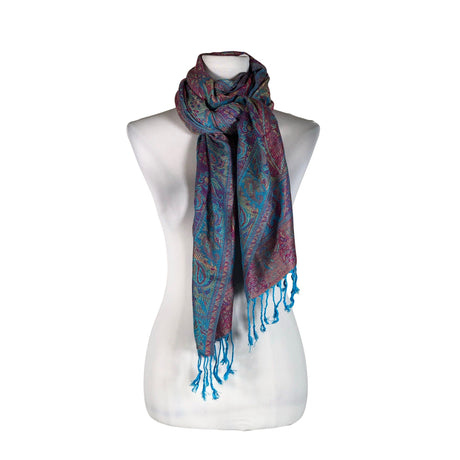 Unisex Pashmina - Õhuke sall, suurus Maxi - Sinine ()