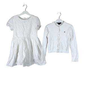 Unisex Polarn O. Pyret - Mitteveniv kleit, suurus 116 - 122 - Valge (1)