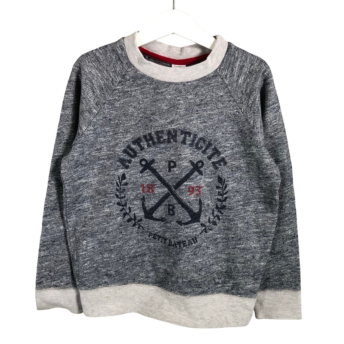 Unisex Petit Bateau - Dressikangast pluus, suurus 122 - 128 - Hall (1)