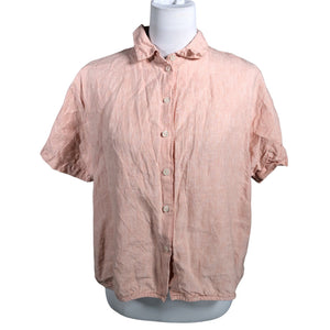 Unisex Piironki - Lühikeste käistega pluus, suurus 40 - Heleroosa (1)