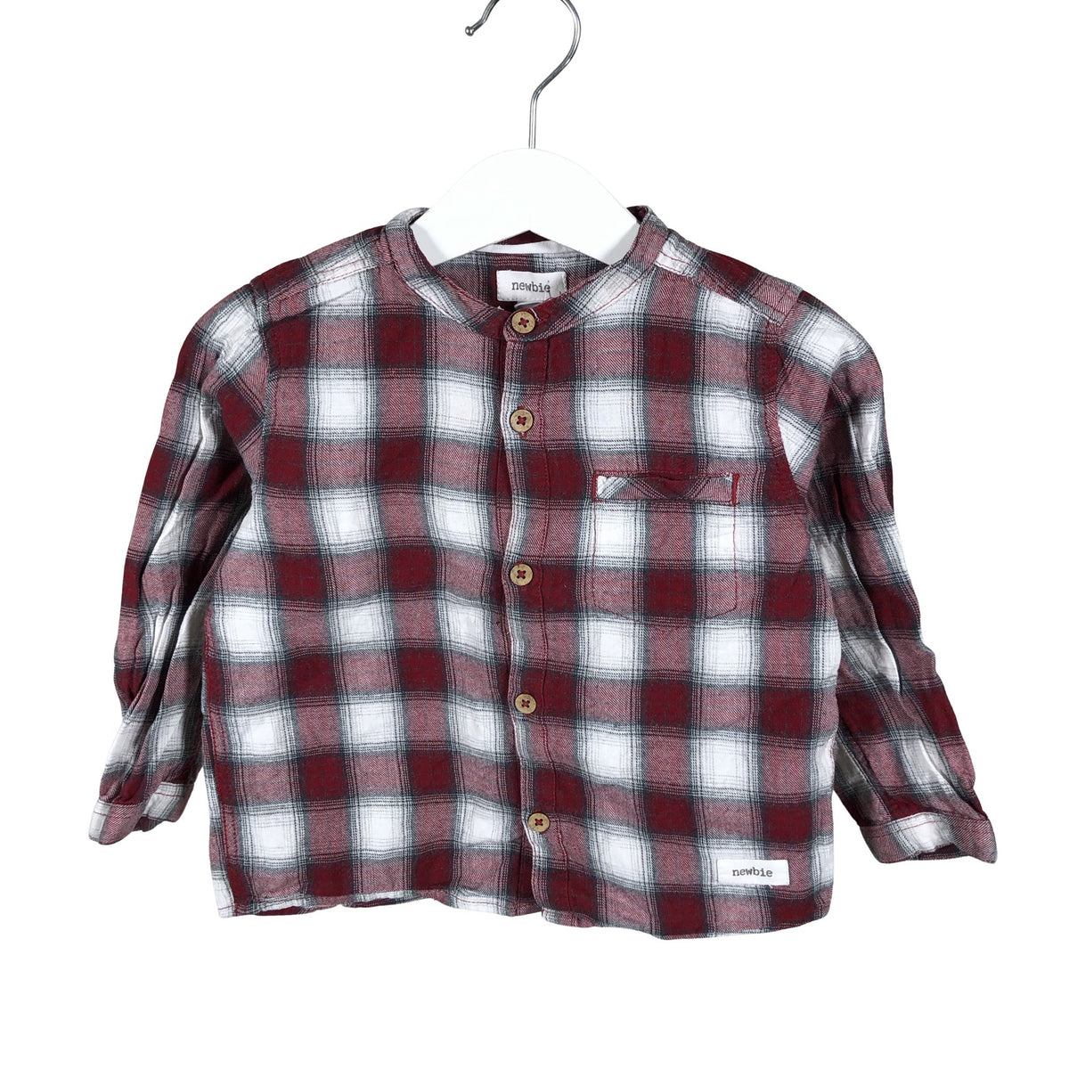 Unisex Newbie - Flanellsärk, suurus 80 - 86 - Punane (1)