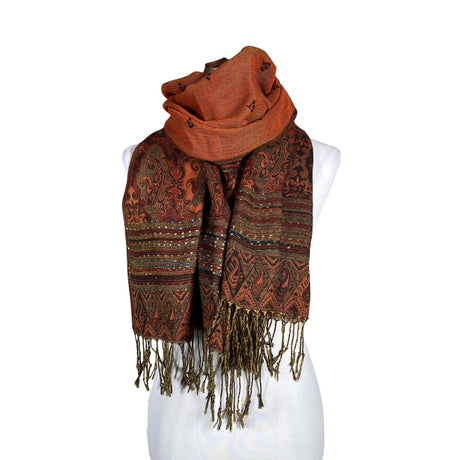 Unisex Pashmina - Õhuke sall, suurus Maxi - Oranž ()