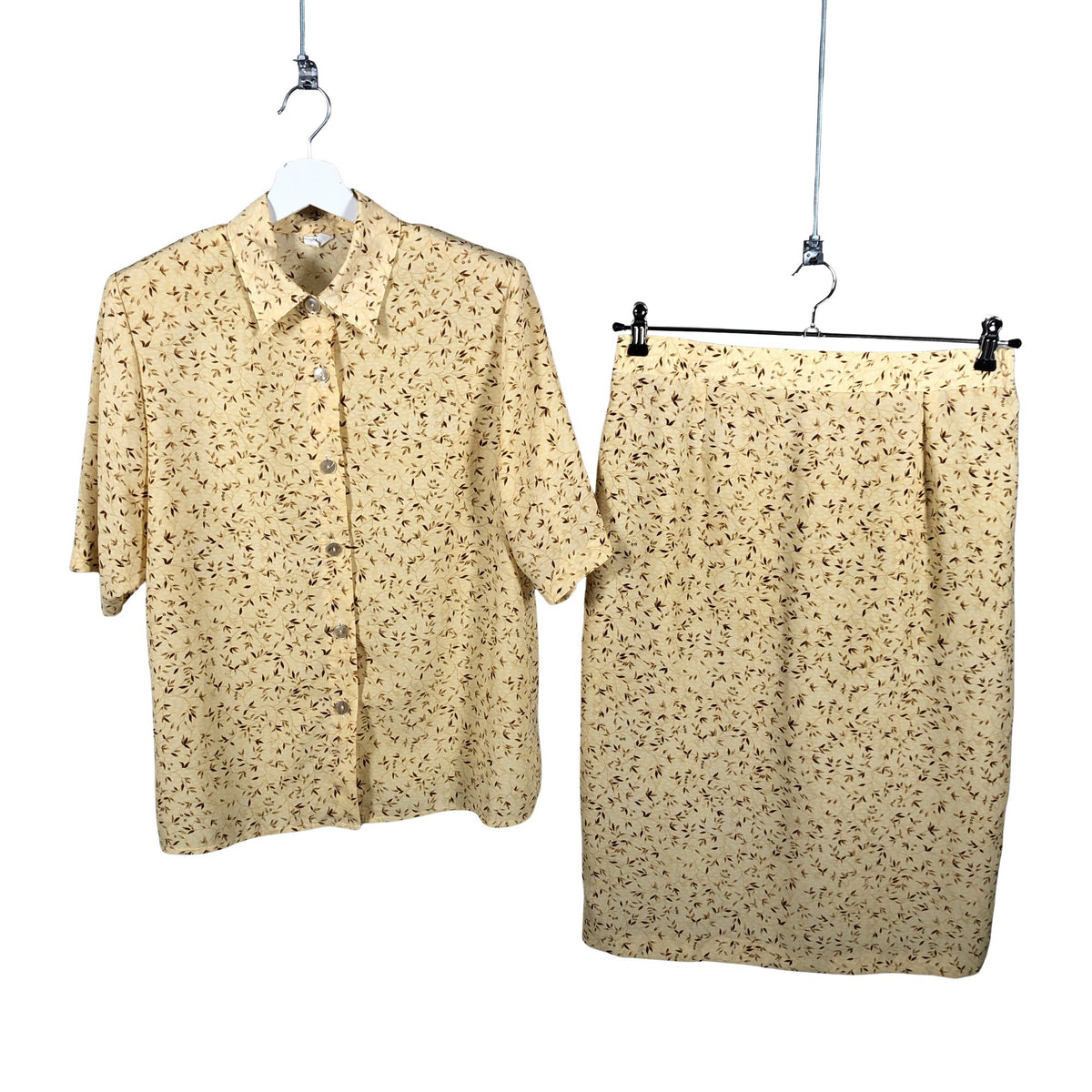 Unisex Marja Valonen - Lühikeste käistega pluus, suurus 40 - Kollane (1)