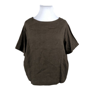 Unisex Handmade - Lühikeste käistega pluus, suurus 46 - Pruun (1)