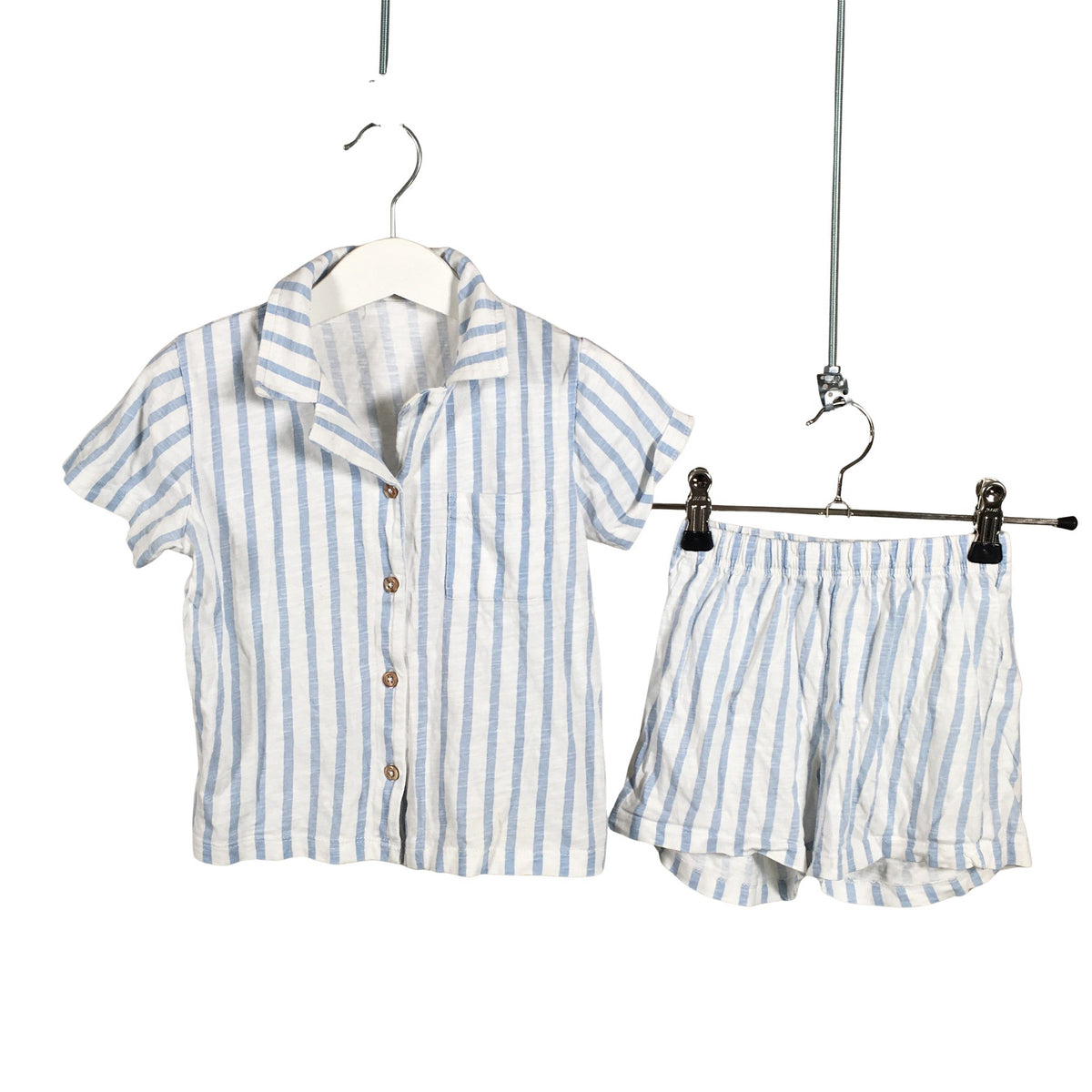 Unisex Lindex - Trikotaažist pluus, suurus 92 - 98 - Helesinine (1)