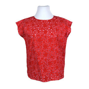 Unisex Marimekko - Lühikeste käistega pluus, suurus 42 - Punane (1)
