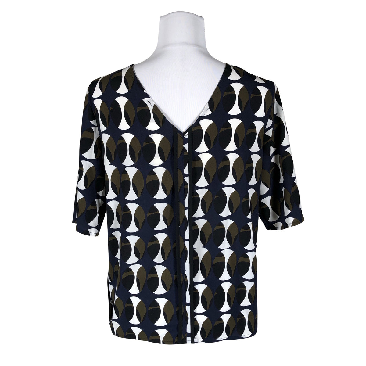 Unisex Sisley - Lühikeste käistega pluus, suurus 36 - Sinine (2)