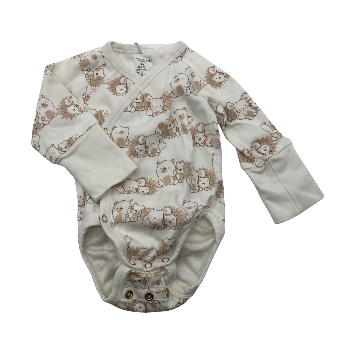 Unisex Polarn O. Pyret - Bodi, suurus 44 - 50 - Valge (1)