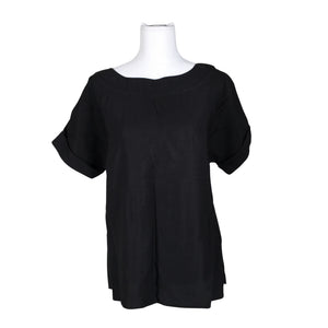 Unisex Nanso - Lühikeste käistega pluus, suurus 36 - Must (1)
