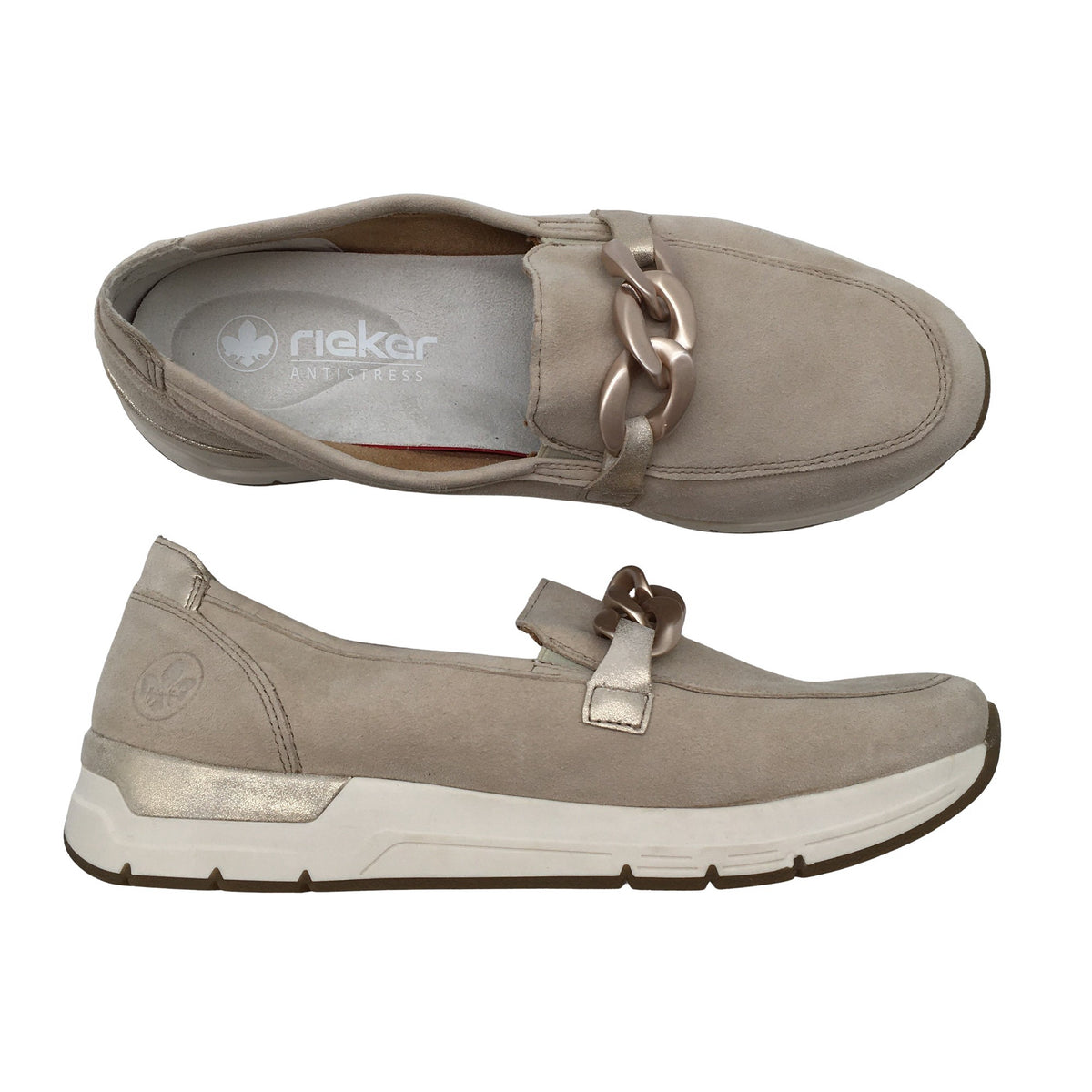 Unisex Rieker - Mokassiinid, suurus 41 - Beige (1)