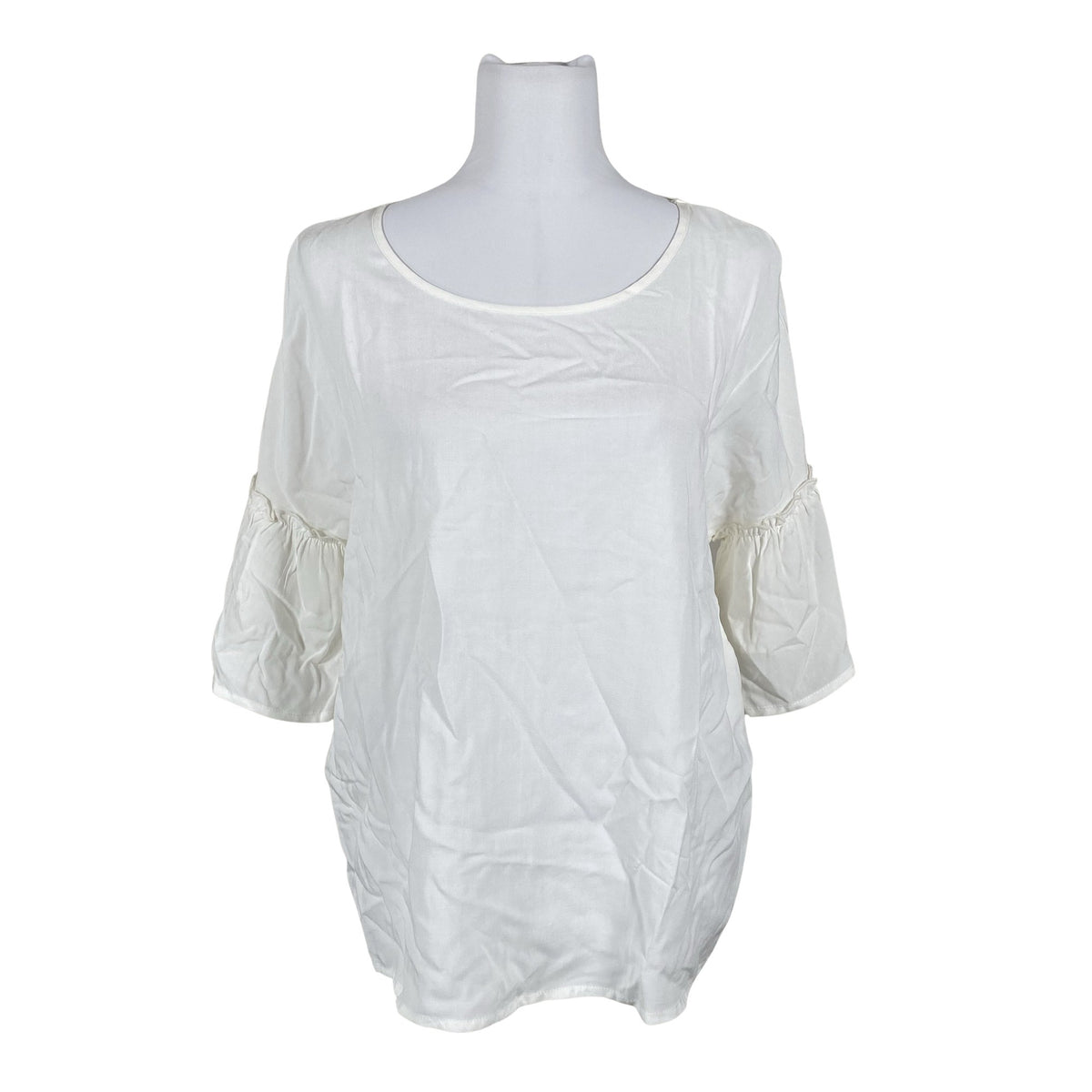 Unisex Soyaconcept - Lühikeste käistega pluus, suurus 38 - Valge (1)