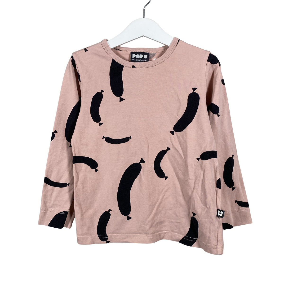 Unisex Papu - Trikotaažist pluus, suurus 110 - 116 - Heleroosa (1)