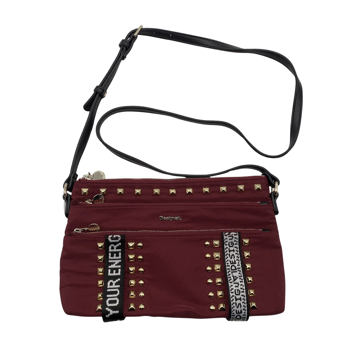 Unisex Desigual - Õlakott, suurus Mini - Veinipunane (1)