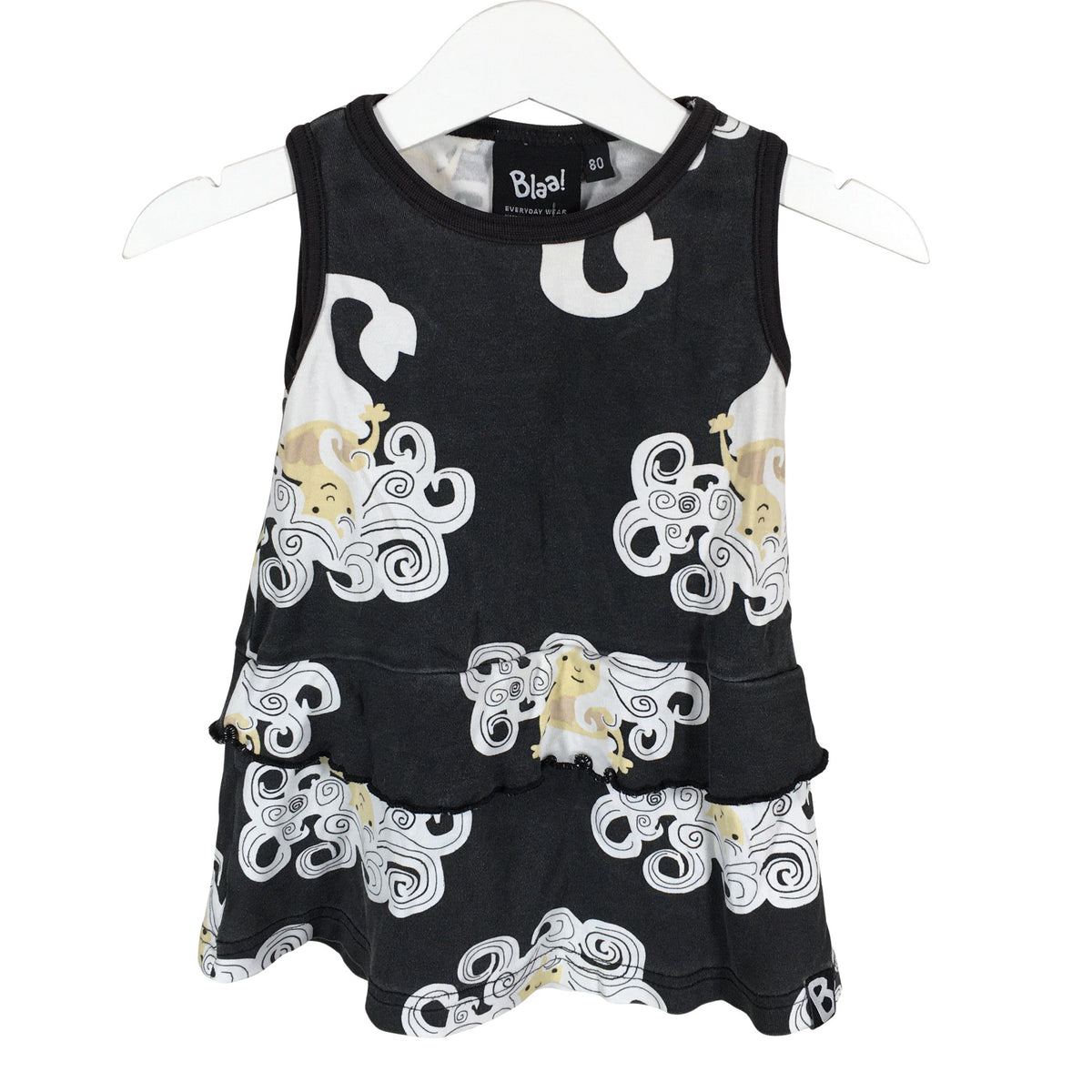 Unisex Blaa - Trikotaažist kleit, suurus 74 - 80 - Hall (1)