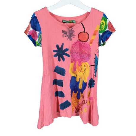 Unisex Desigual - Trikotaažist kleit, suurus 122 - 128 - Heleroosa ()