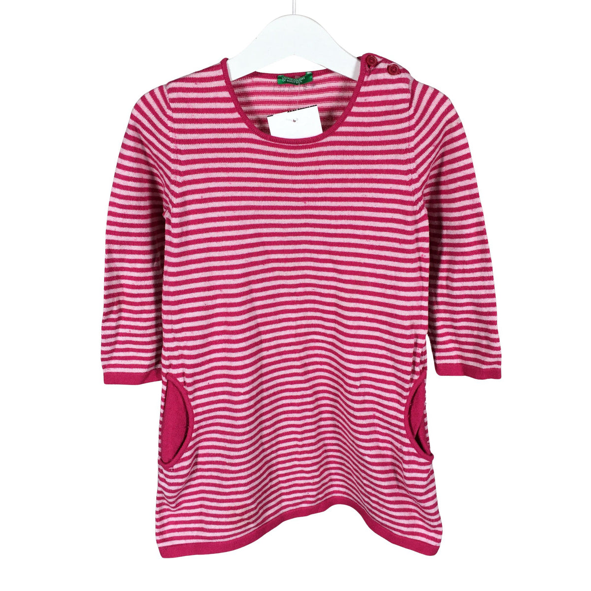 Unisex Benetton - Kootud kleit, suurus 110 - 116 - Roosa (1)