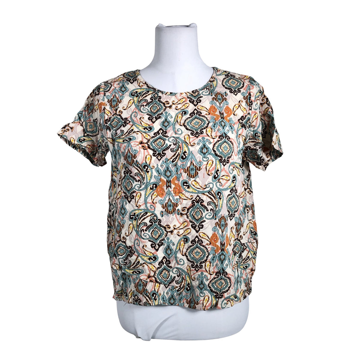 Unisex Soyaconcept - Lühikeste käistega pluus, suurus 38 - Beige (1)