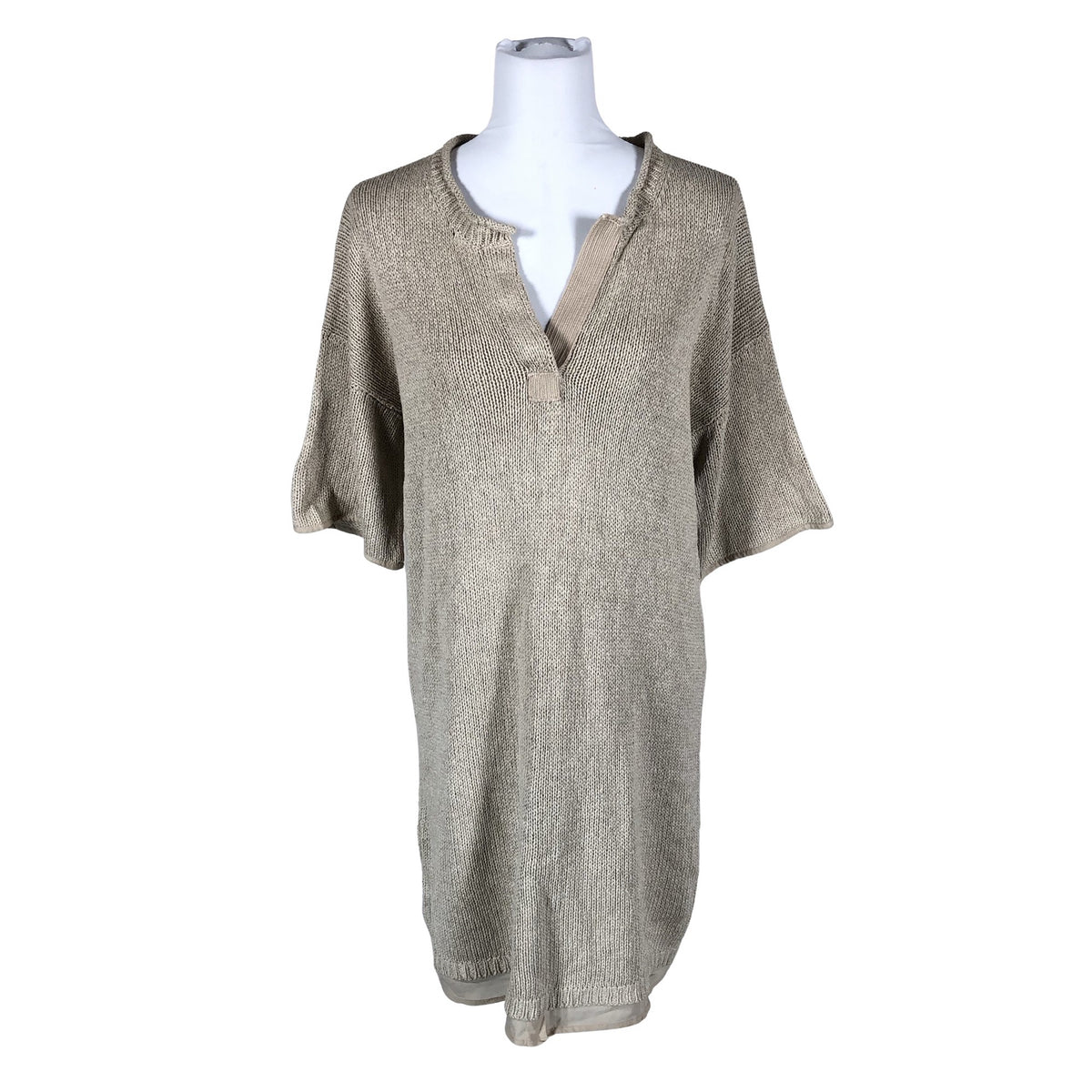 Unisex Stefanel - Kootud kleit, suurus 40 - Beige (1)
