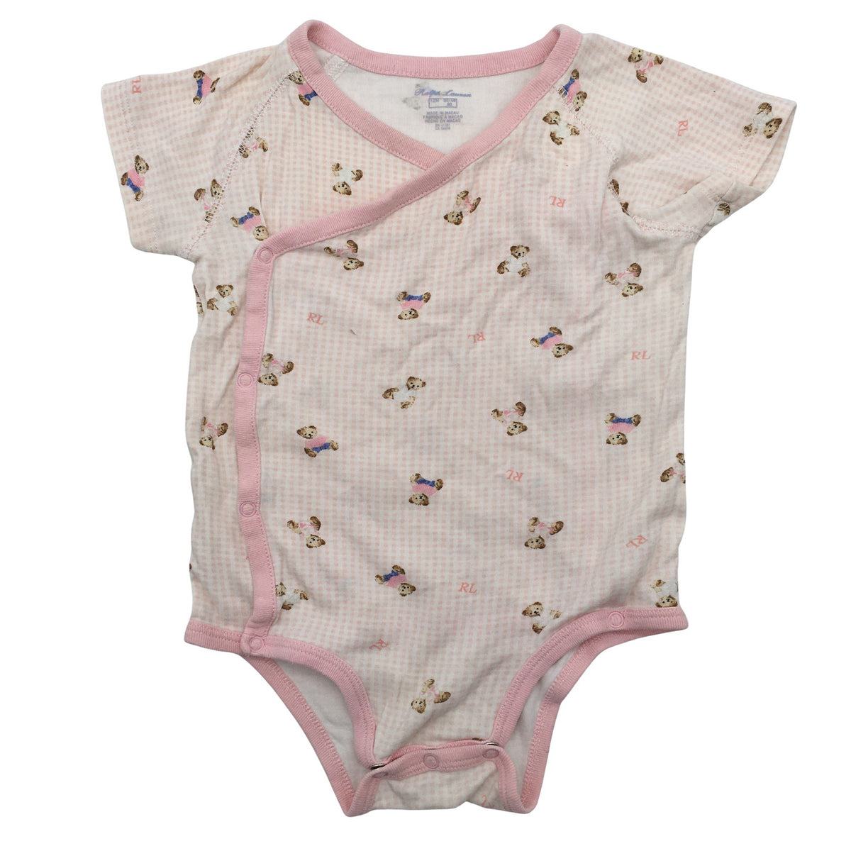 Unisex Ralph Lauren - Bodi, suurus 62 - 68 - Heleroosa (1)