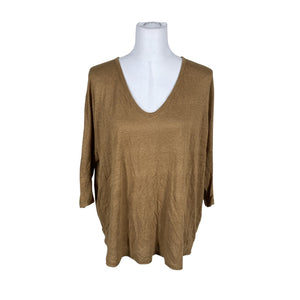 Unisex Massimo Dutti - Trikotaažist pluus, suurus 38 - Pruun (1)
