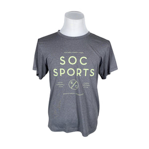 Unisex Soc - Spordisärk, lühikesed käised, suurus XL - Hall (1)