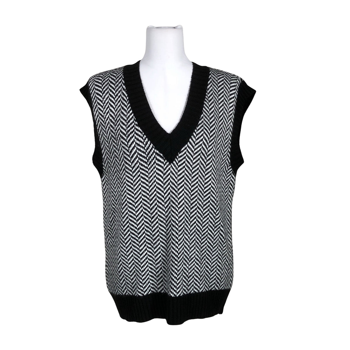 Unisex Na-KD - Kootud vest, suurus 36 - Must (1)