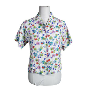 Unisex Anne Fontaine - Lühikeste käistega pluus, suurus 36 - Valge (1)