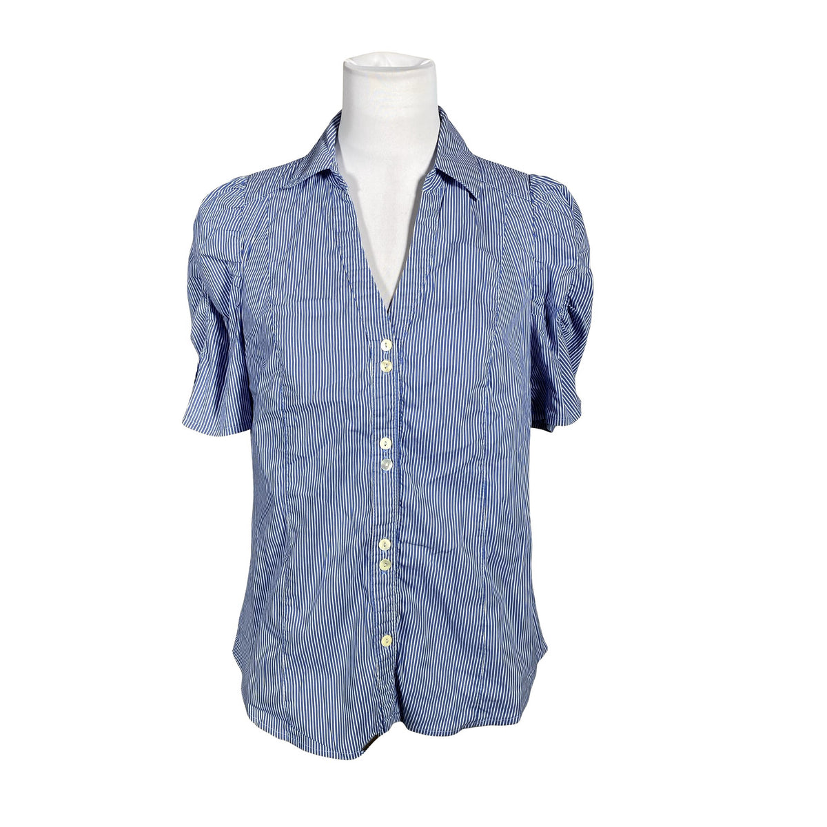 Unisex Elton - Lühikeste käistega pluus, suurus 40 - Sinine (1)