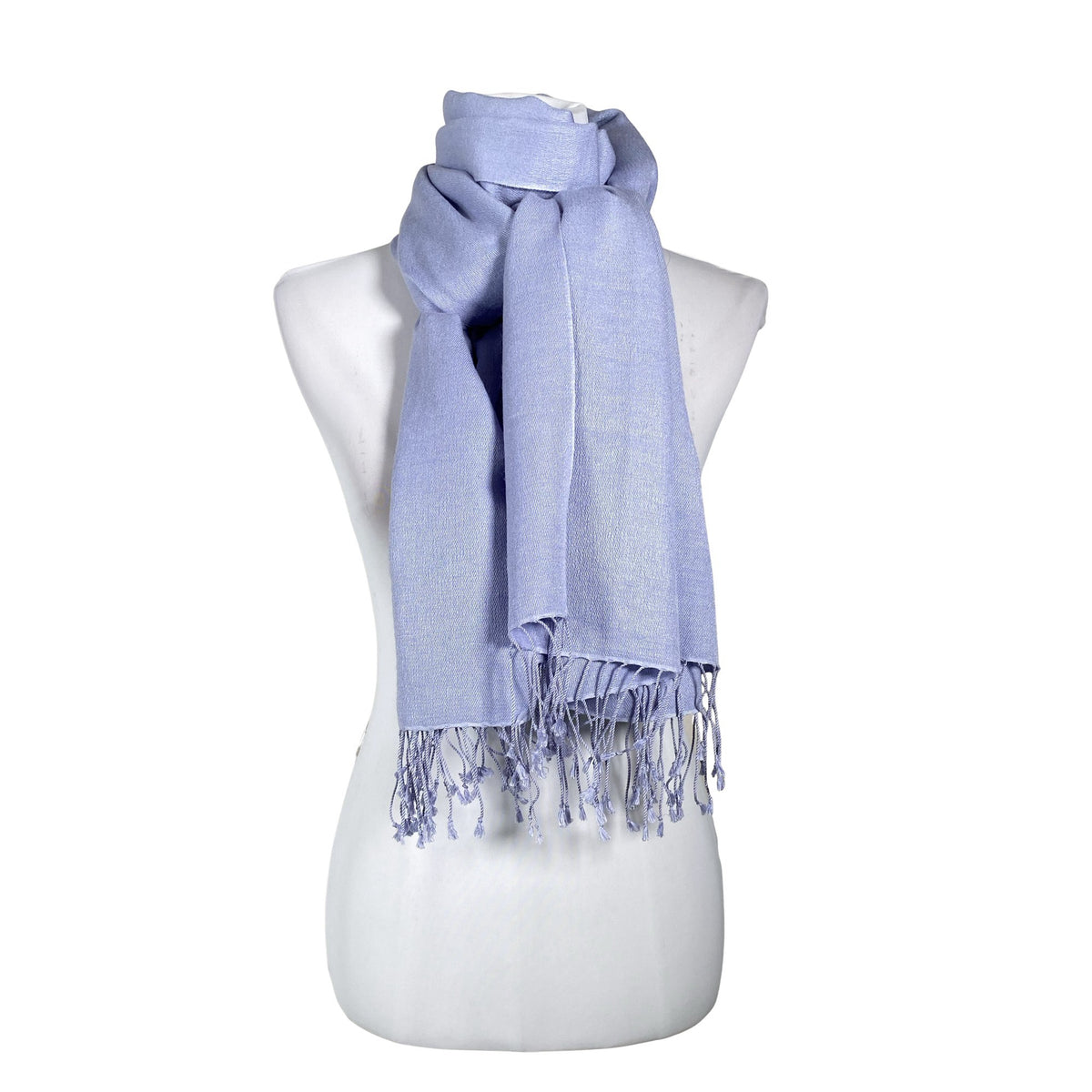 Unisex Pashmina - Õhuke sall, suurus Maxi - Helesinine (1)