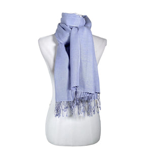 Unisex Pashmina - Õhuke sall, suurus Maxi - Helesinine (1)