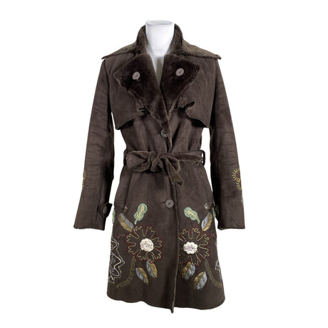 Unisex Desigual - Kunstkarusnahast mantel, suurus 38 - Pruun ()
