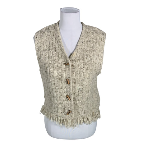 Unisex Benetton - Kootud vest, suurus 38 - Beige ()