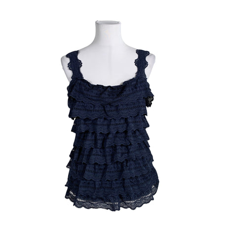 Unisex Rosemunde - Trikotaažist topp, suurus 38 - Sinine ()