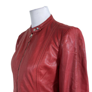 Unisex Massimo Dutti - Nahktagi, suurus 38 - Punane (2)