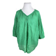 Unisex Lindex - Lühikeste käistega pluus, suurus 48 - Roheline ()