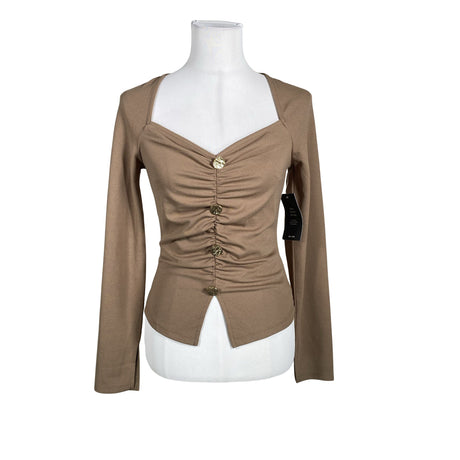 Unisex Na-KD - Trikotaažist pluus, suurus 38 - Hall ()