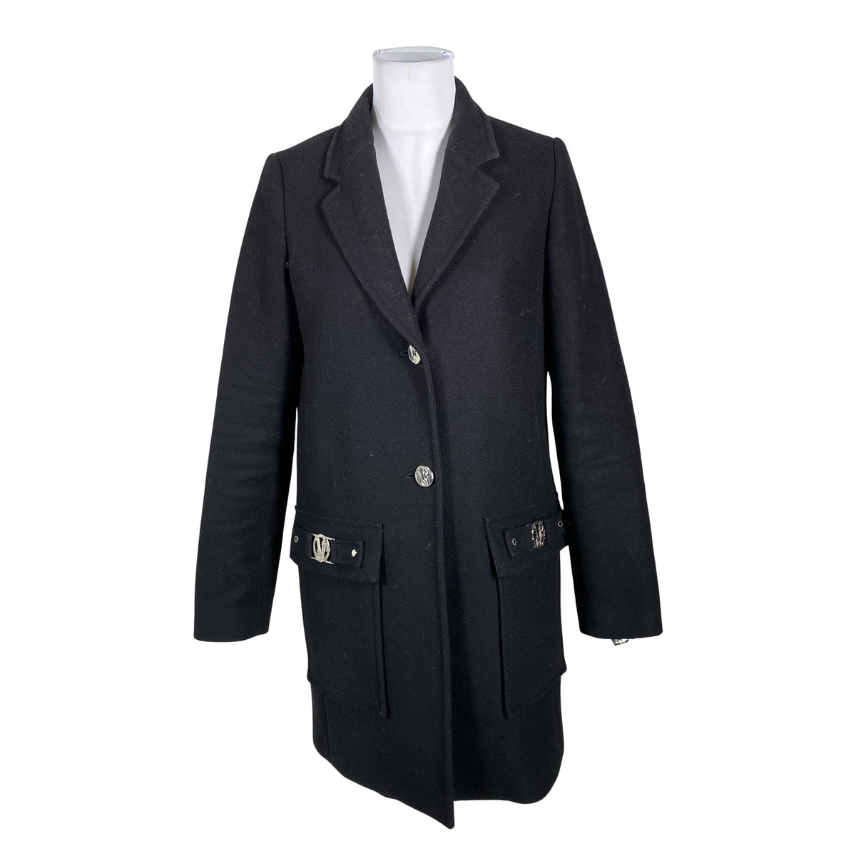 Unisex Versace Jeans - Villane mantel, suurus 36 - Must (1)