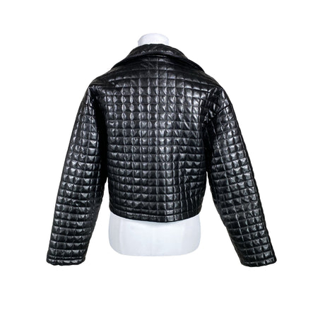 Unisex Na-KD - Tepitud jope, suurus 38 - Must (2)
