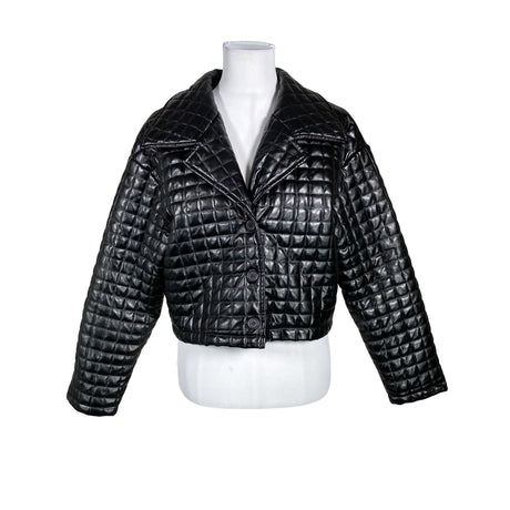 Unisex Na-KD - Tepitud jope, suurus 38 - Must ()