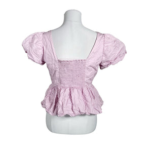 Unisex Y.A.S - Lühikeste käistega pluus, suurus 36 - Heleroosa (2)