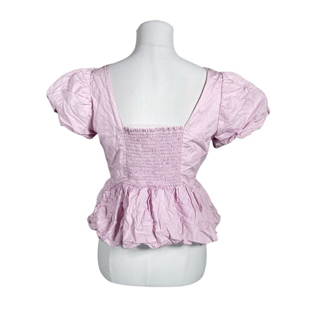 Unisex Y.A.S - Lühikeste käistega pluus, suurus 36 - Heleroosa (2)