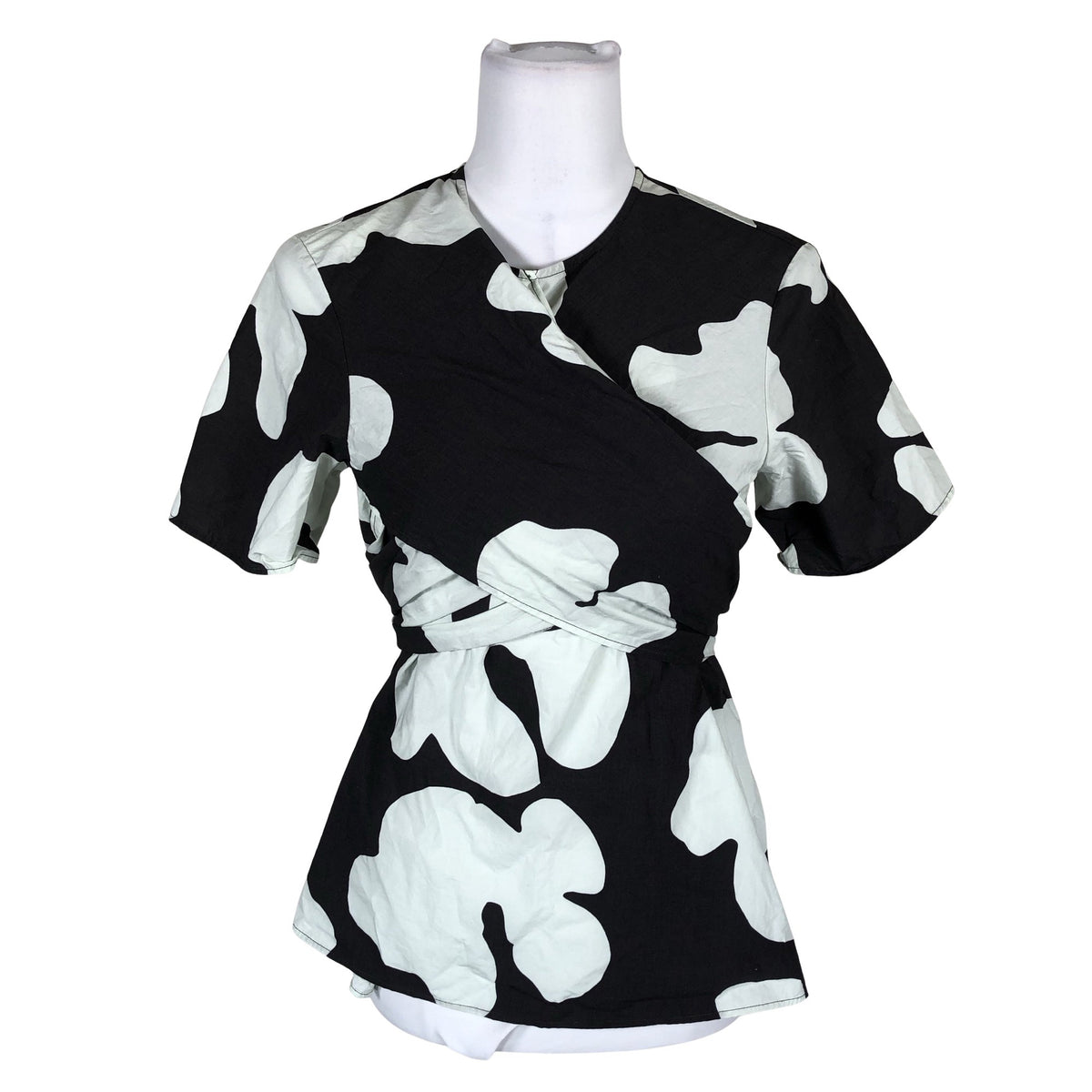 Unisex Marimekko - Lühikeste käistega pluus, suurus 38 - Hall (1)
